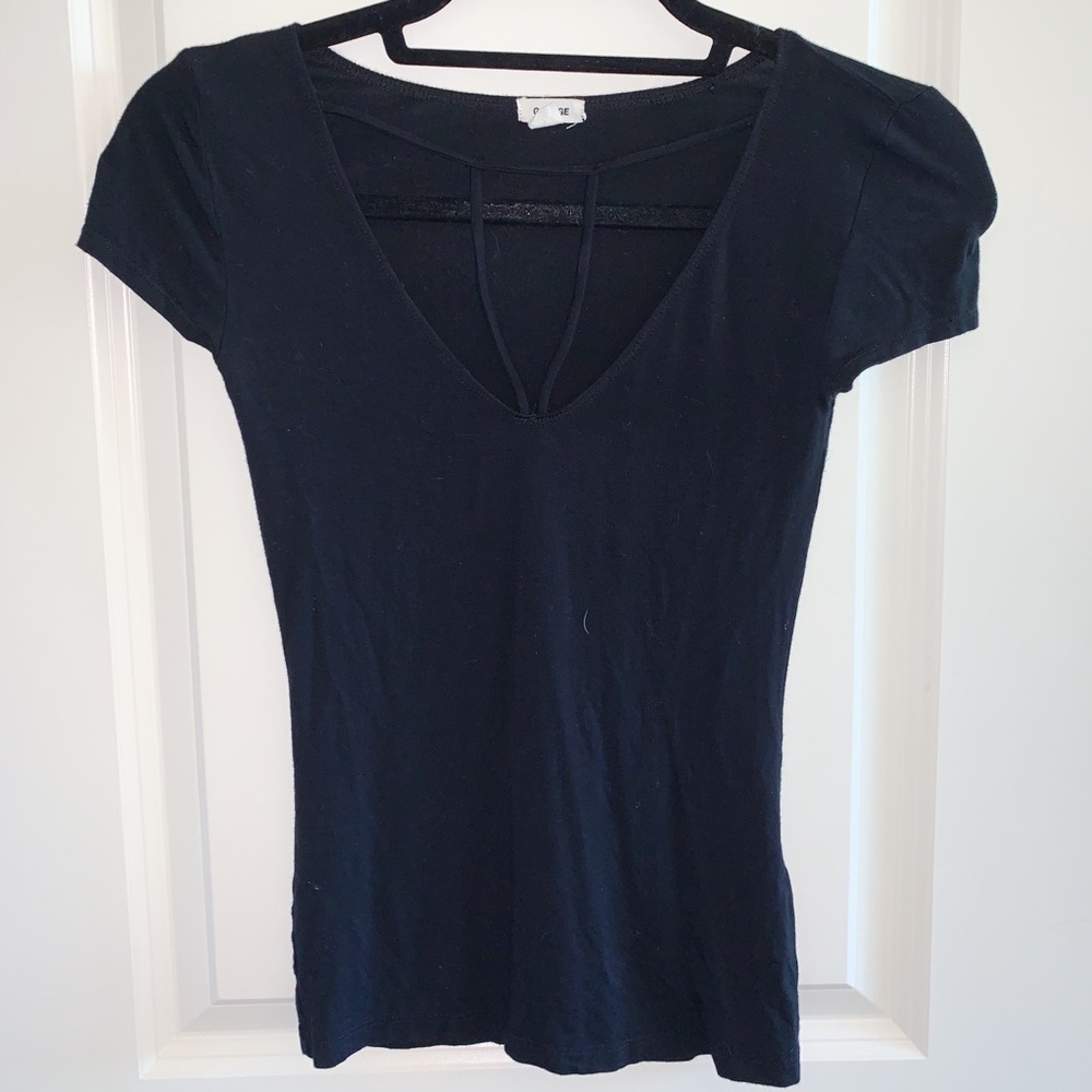 Garage XS Black Top With Triangle Cut Outs